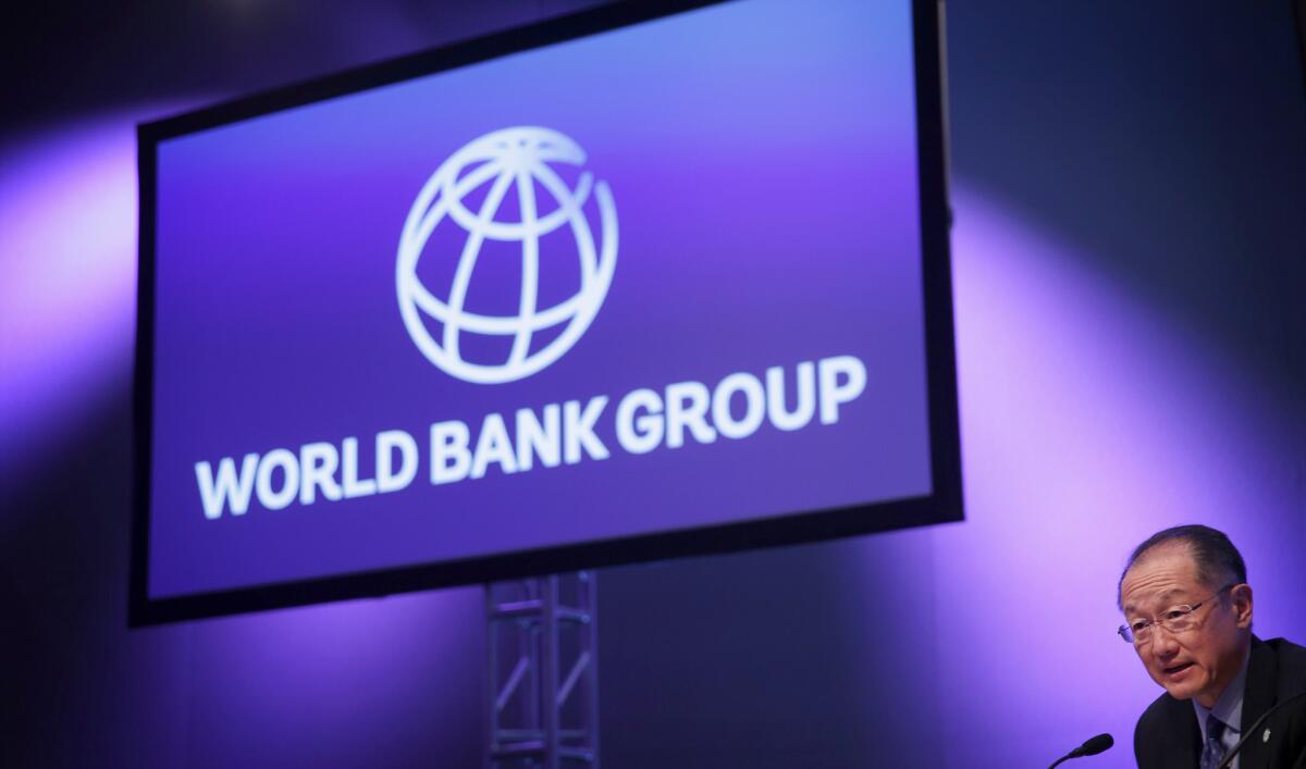 World Bank Group President Jim Yong Kim speaks in Washington on April 16. According to a newly released report, since 2004 World Bank projects have displaced or economically harmed 3.4 million people.