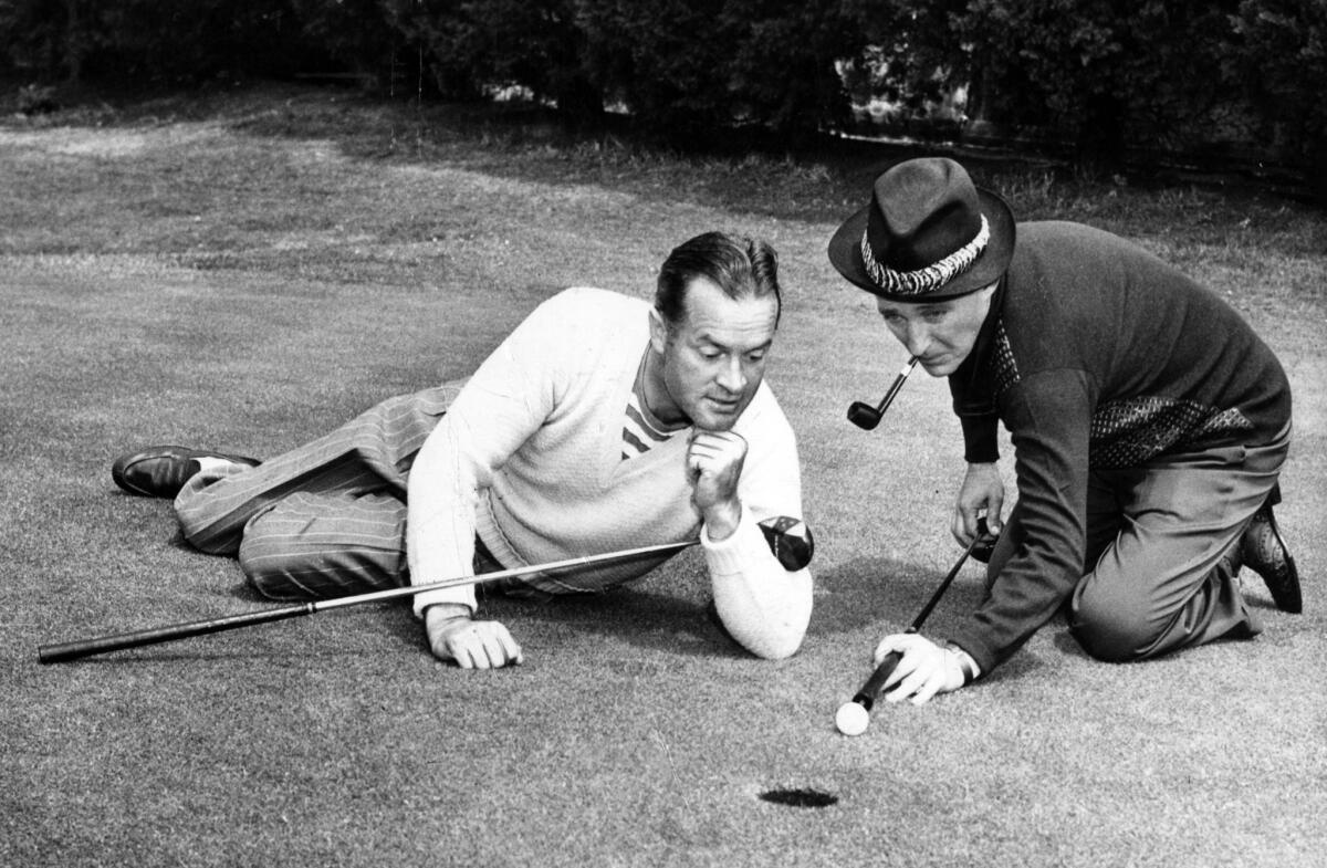 Both Hope and Crosby (shown in 1946) were avid golfers. By 1978, the pair had earned the Bob Jones Award, the highest honor awarded by the U.S. Golf Assn. for distinguished sportsmanship.