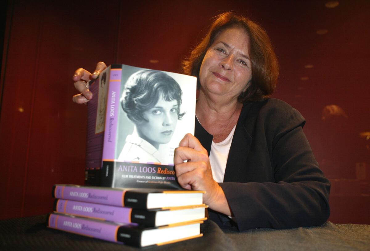 Author Cari Beauchamp with her book 'Anita Loos Rediscovered'