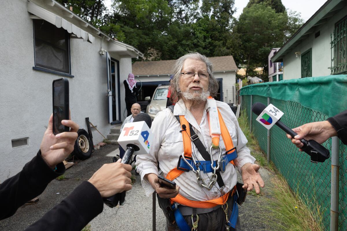 A man speaks in the media