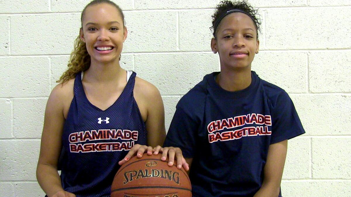 USC-bound Valerie Higgins, left, and Duke-bound Leaonna Odom will try to lead Chaminade to a state title this season.