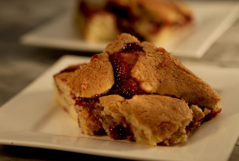 The berry bars at House of Bread in San Luis Obispo are easy to make.
