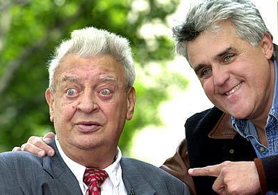 Rodney Dangerfield with Jay Leno, March, 2002.