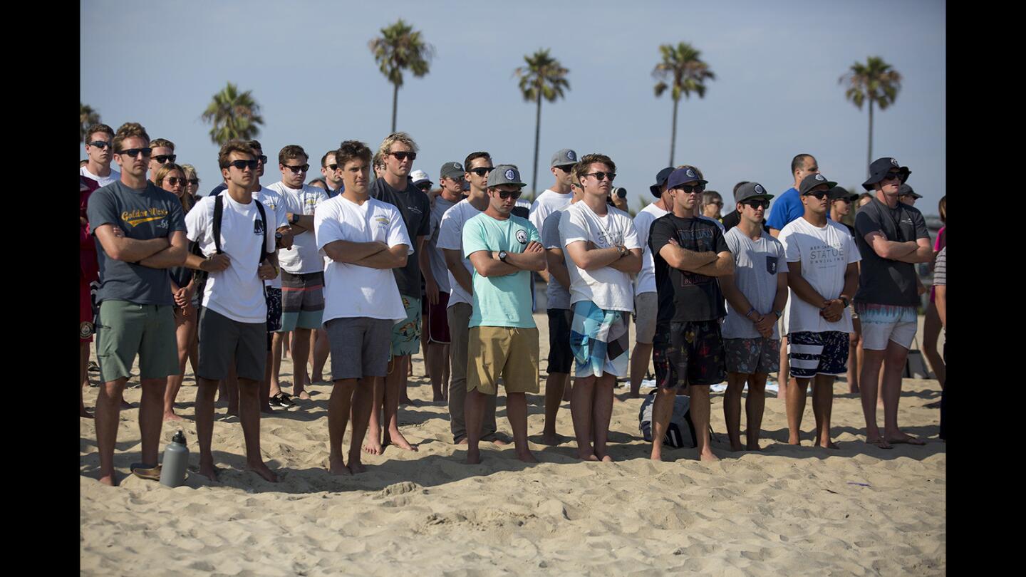 Photo Gallery: Newport Beach lifeguards remember Ben Carlson in a ceremony
