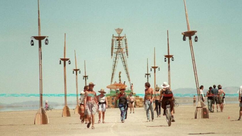 A photo from the 1997 Burning Man festival in Black Rock City, Nev.