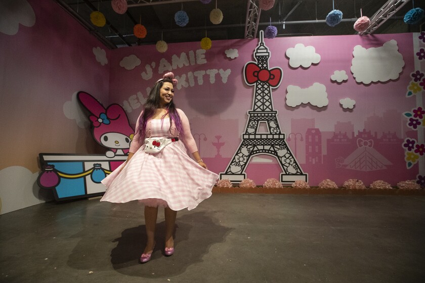 A Hello Kitty Fan Visits L A Pop Up Celebrating The Character Los Angeles Times