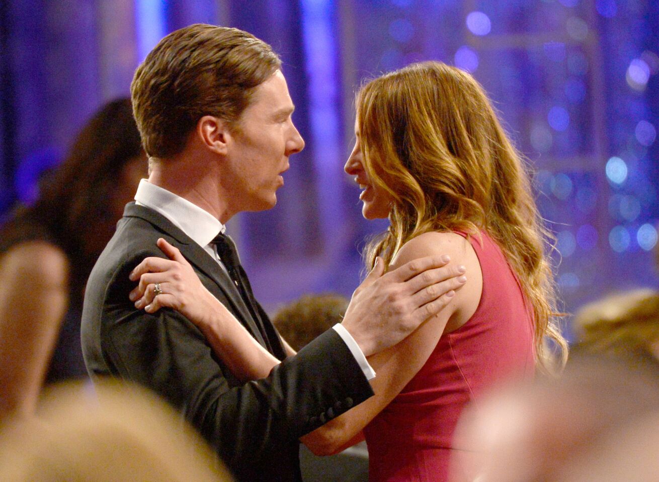 Cumberbatch and his "August: Osage County" costar Julia Roberts were among cast members nominated in the ensemble acting category at the 2014 SAG Awards.