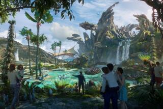 Conceptual art that shows a lush alien world and a potential boat ride. 