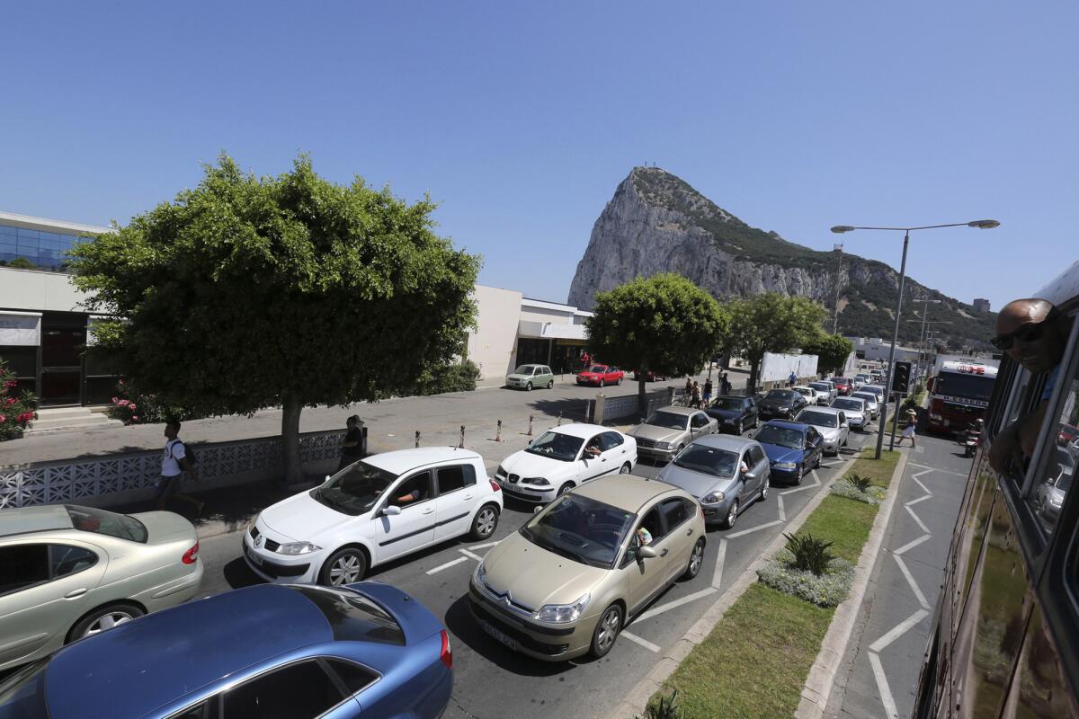 Spanish authorities have threatened to impose a 50-euro [$66] crossing fee for vehicles entering or leaving Gibraltar, the British territory at the southern tip of the Iberian Peninsula.