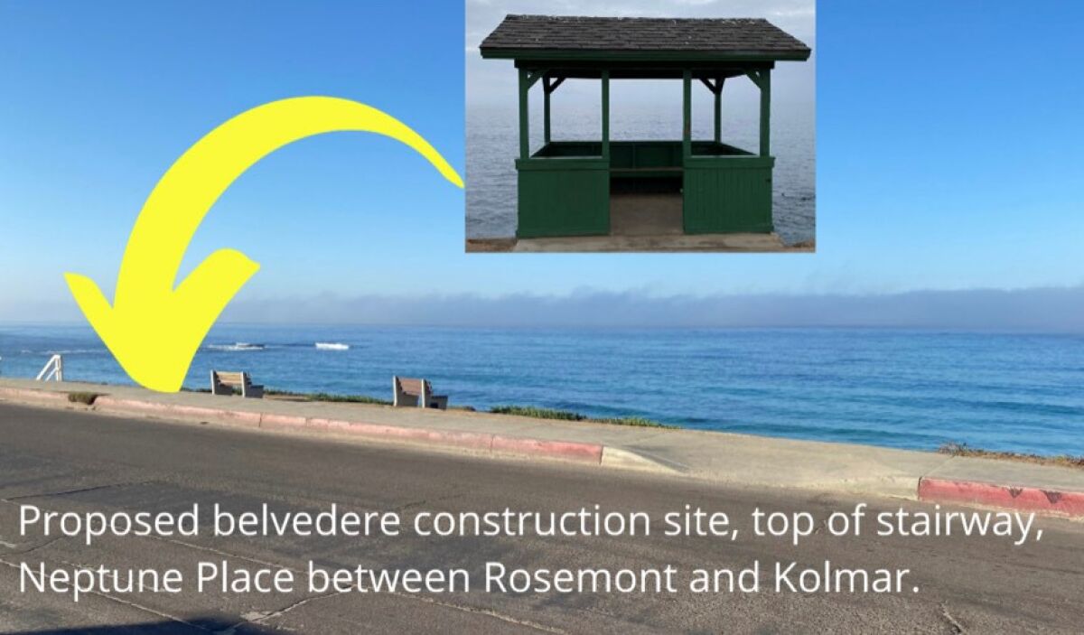 A belvedere proposal for Windansea is opposed by the Preserve Windansea Beach Association.