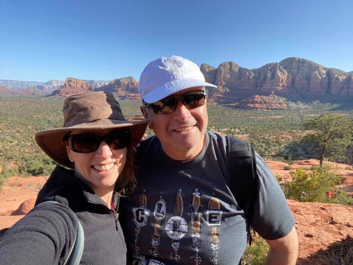 Dr. Ella Shadmon and her husband, Ittai, during a recent vacation in Sedona, Ariz.