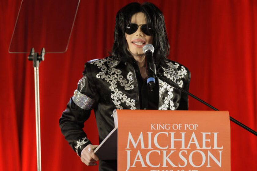Michael Jackson announces his comeback tour in 2009.