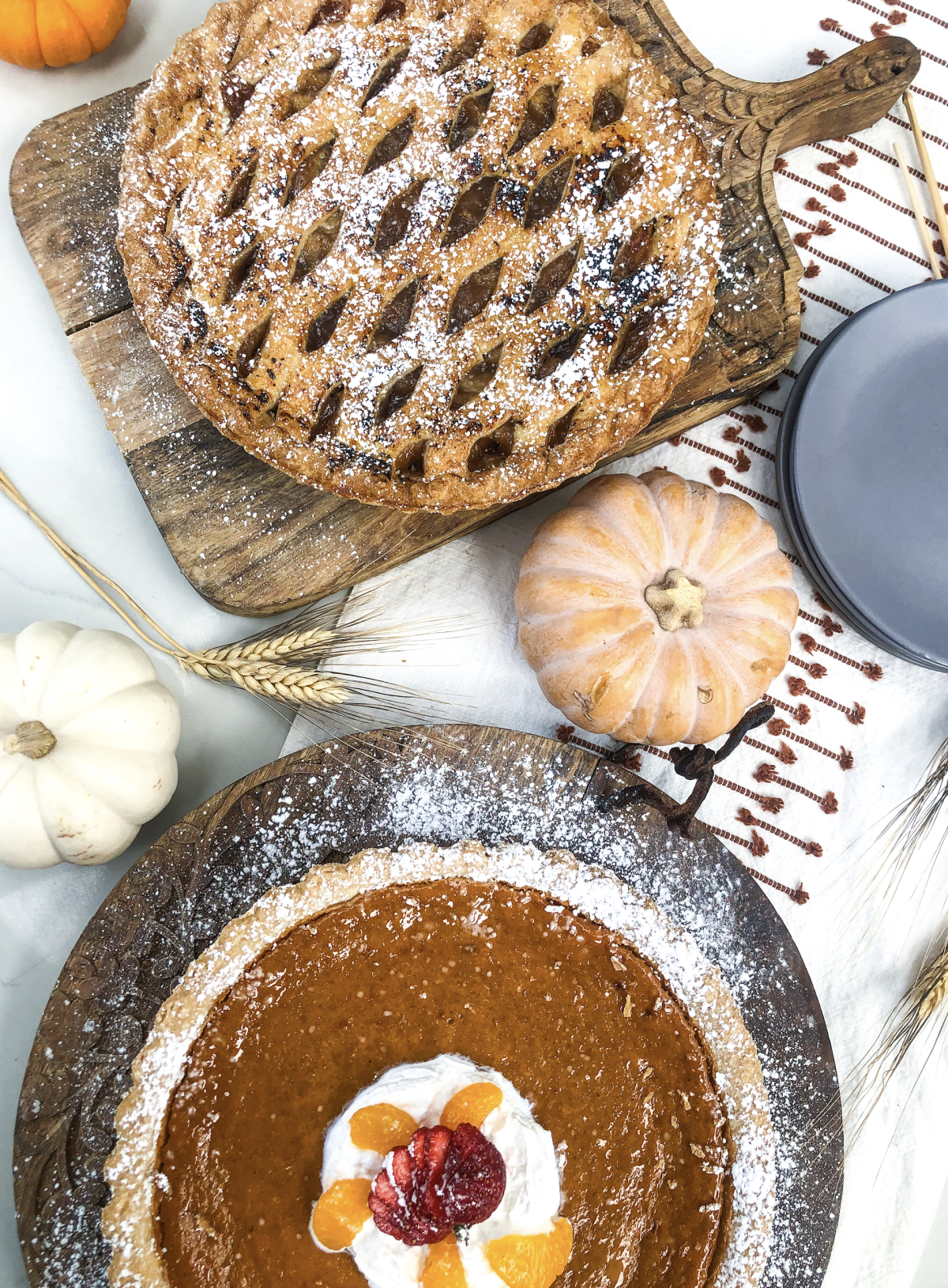 Apple and pumpkin pies from Rusticucina