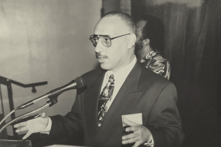 Los Angeles, California, 1998-Michael E. Neely photographed at Kedren Community Health in the Tom Bradley Auditorium, in Los Angeles, CA. The site is located at 4211 South Avalon Boulevard, Los Angeles, CA 90011 (Cheryl Branch)