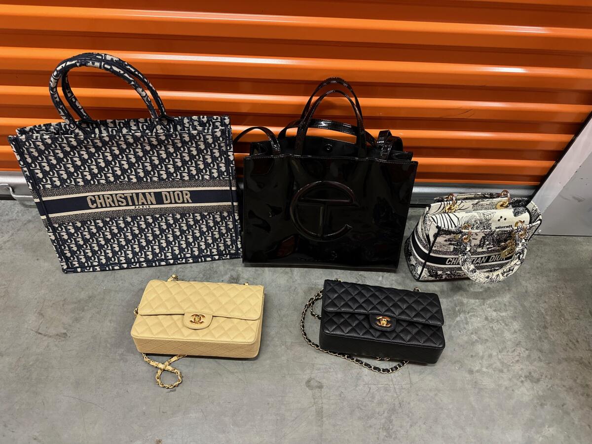 Five purses that were taken from the apartment of Brittney Heinzman.