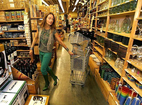 Renowned interior designer Kelly Wearstler goes discount shopping at Cost Plus World Market at the Los Angeles Farmers Market.