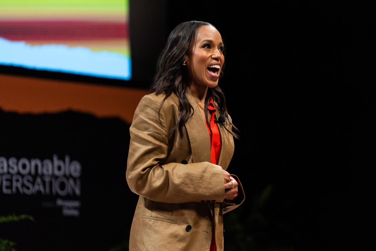 Kerry Washington speaks at "A Day of Unreasonable Conversation," a conference held Monday at the Getty Center.