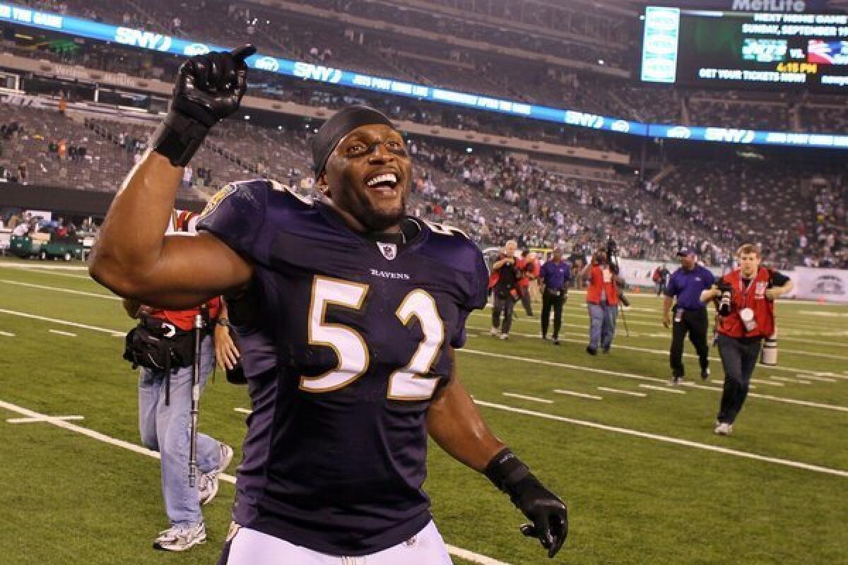 Baltimore linebacker Ray Lewis, shown in 2010, appears close to a deal with ESPN for his post-NFL services.