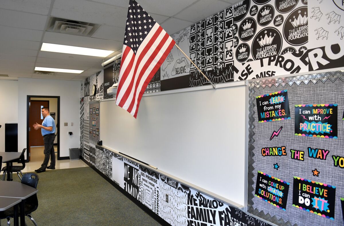 A look inside one of the classrooms at the I Promise School.