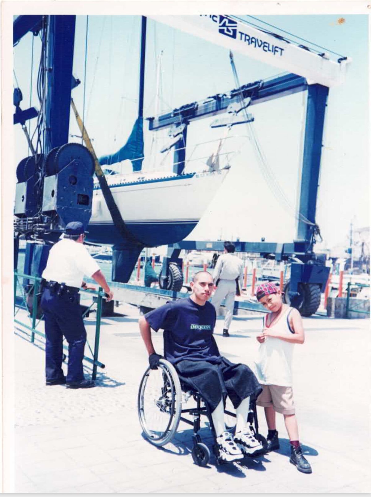 A photo of Obed Silva and and brother Danny in Ensenada in 1997
