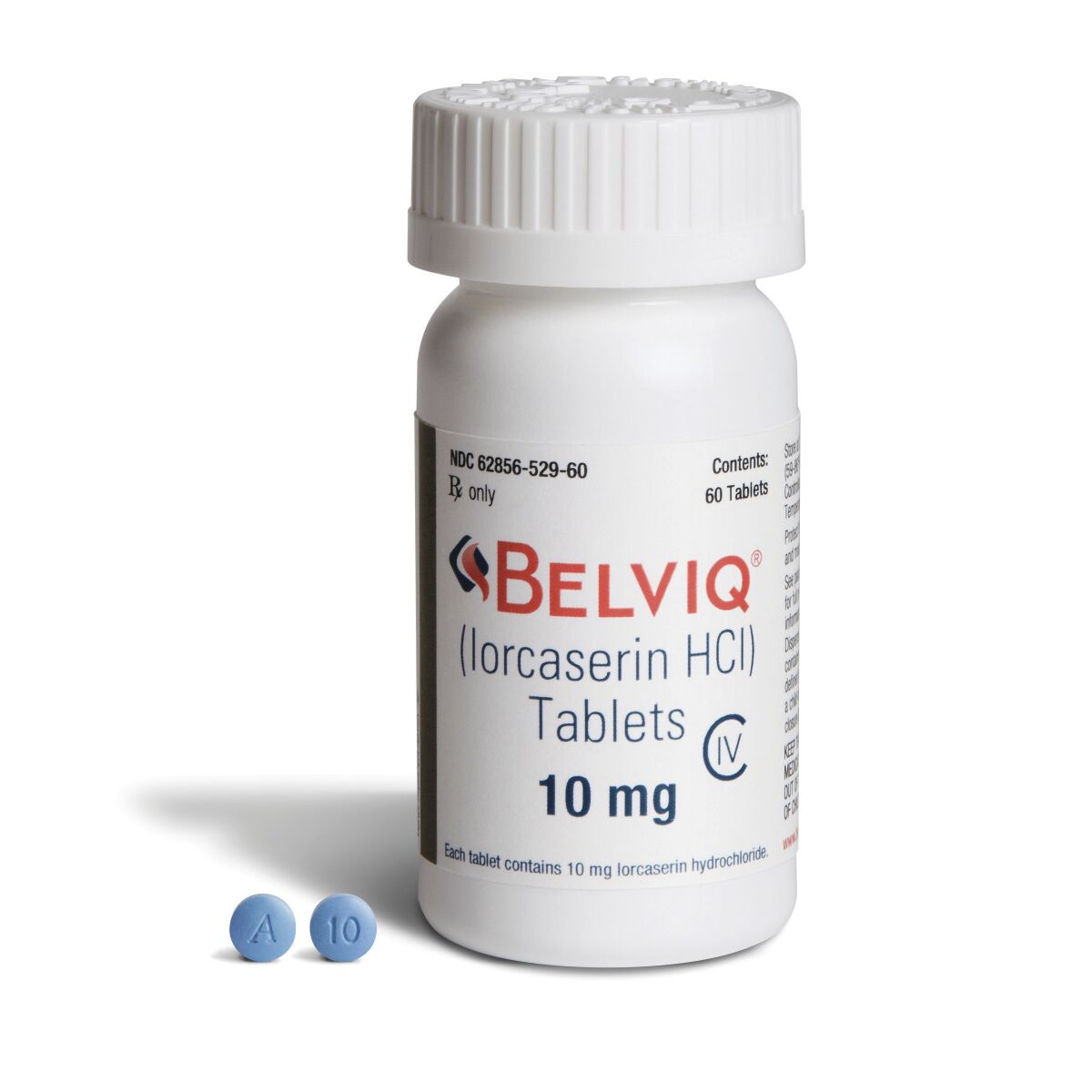 This undated image provided by Eisai in August 2018 shows the company's Belviq medication. On Thursday, Feb. 13, 2020, the drug's maker, Japan’s Eisai Inc., said that it has agreed to voluntarily withdraw the weight loss drug at the request of the U.S. Food and Drug Administration, because of a slight increased risk of cancer. (Eisai via AP)