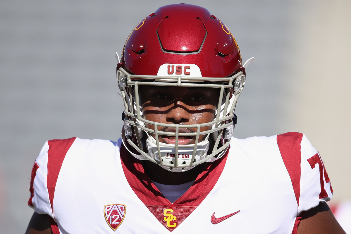 USC's Courtland Ford warms up before a game Nov. 14, 2020, in Tucson.