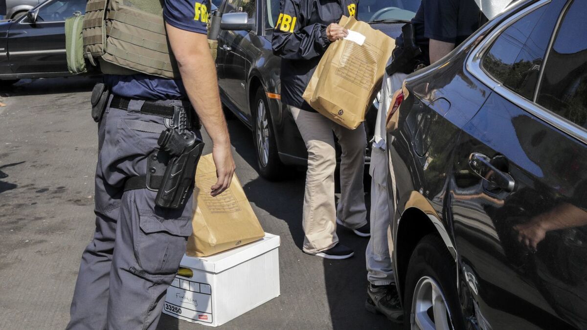 FBI investigators took bags and boxes of materials from Los Angeles City Councilman Jose Huizar's residence last week. One of those boxes was marked "Fundraising."