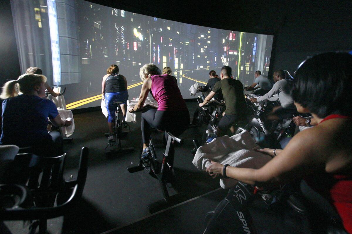 The Trip has participants pedal with virtual scenery ahead, which might distract them from the duration of the workout.