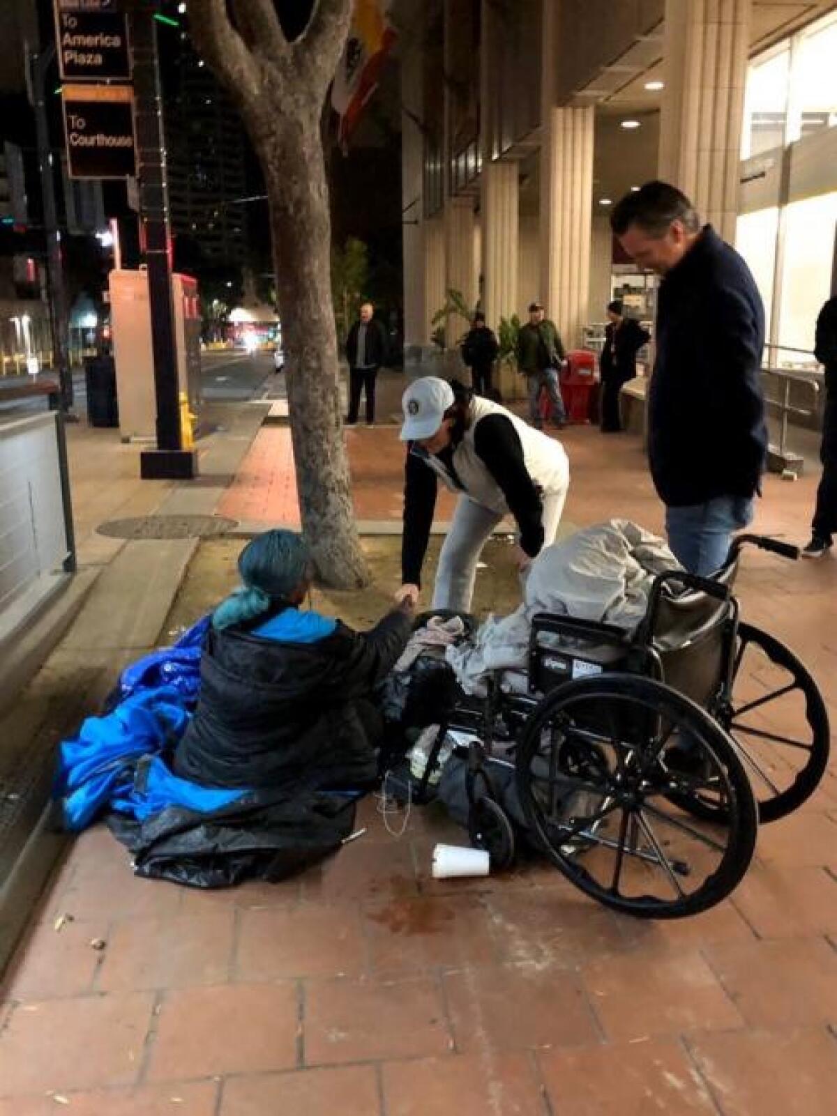California Gov. Gavin Newsom and state Sen. President Pro Tem Toni Atkins joined volunteers last week for the annual homeless count.