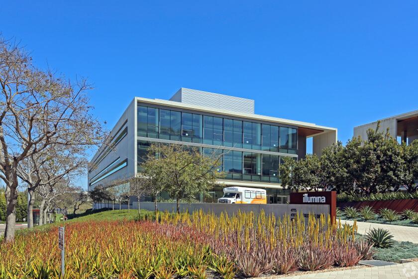 Exterior of Illumina's i3 campus in University City.