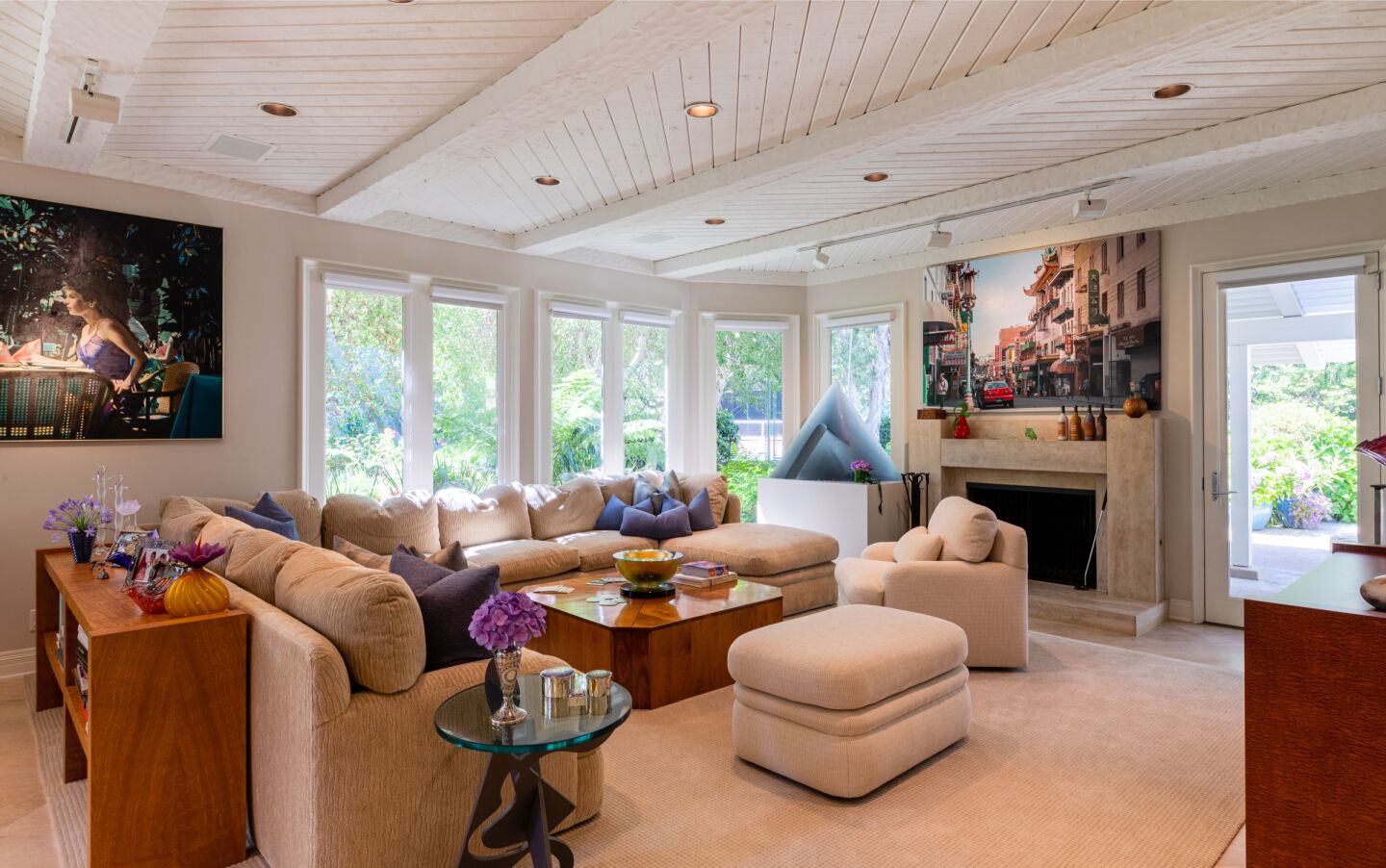 Ted Knight's former Pacific Palisades estate: the family room