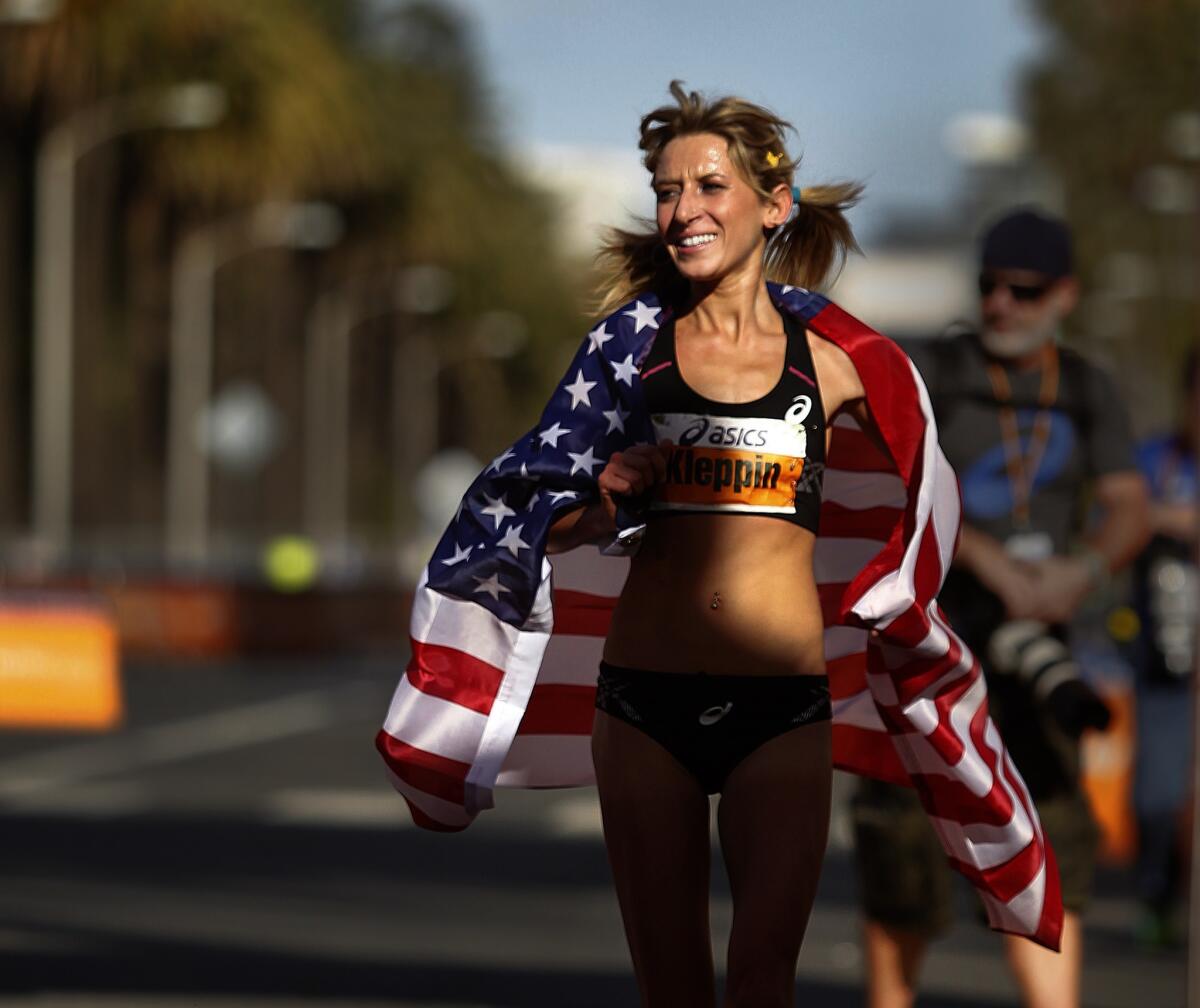 American Lauren Kleppin clinches 3rd in L.A. Marathon - Los Angeles Times