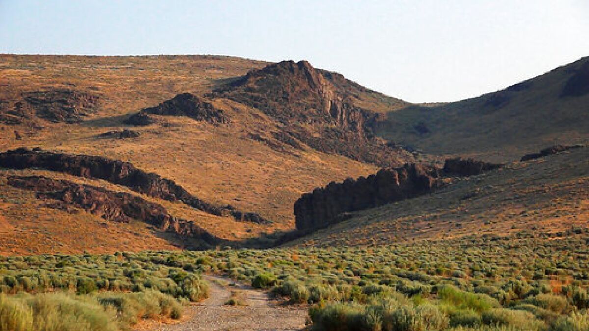 Brown mountains seen from the valley