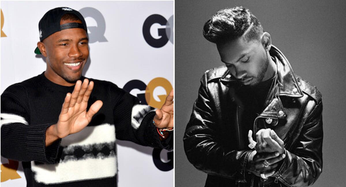 Frank Ocean, left, and Miguel head a new R&B; class of artists.