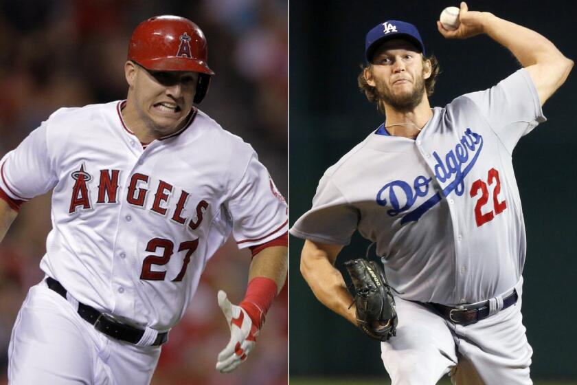 Angels outfielder Mike Trout and Dodgers pitcher Clayton Kershaw were named the most valuable players in their respective leagues and appeal to a youth market the MLB hopes it can turn into lifelong fans.