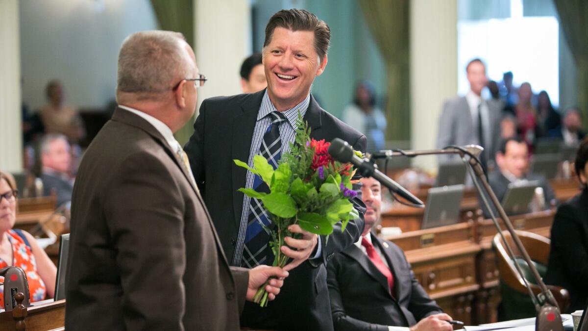 State Sen. Brian Jones (R-Santee), then an assemblyman, in the Capitol in 2015.