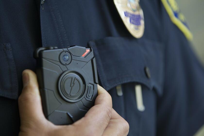 Chula Vista Police Department is one of the agencies in San Diego County using cameras while they are out on calls. The camera is mounted in the front of the officers uniform and has a fisheye camera lens. Officers turn the camera on at their discretion.