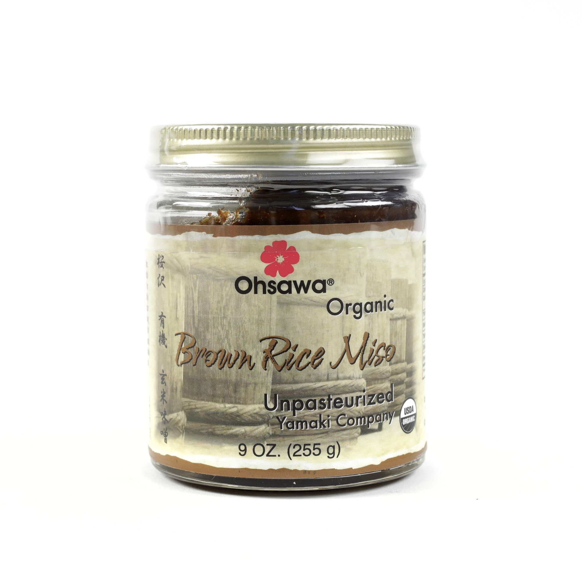 Jar of brown rice miso