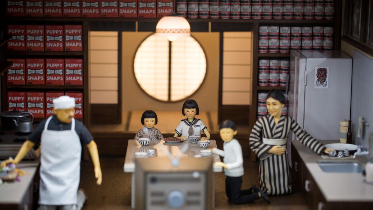 A set from Wes Anderson's Isle of Dogs is displayed at the Wes Anderson: Isle of Dogs exhibition at Parasol Projects on November 8, 2018 in New York City.