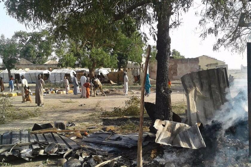 A Nigerian air force jet mistakenly bombed a refugee camp in northeast Nigeria on Jan. 17, 2017.