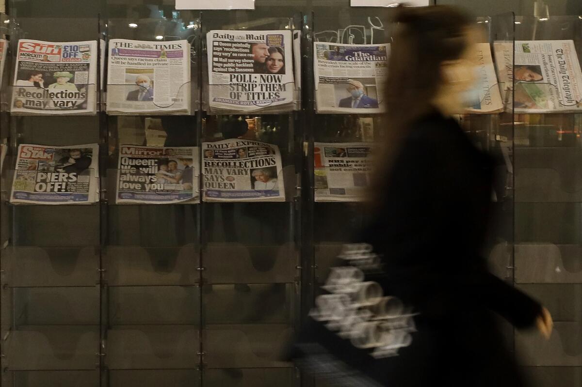 Newspaper display in London