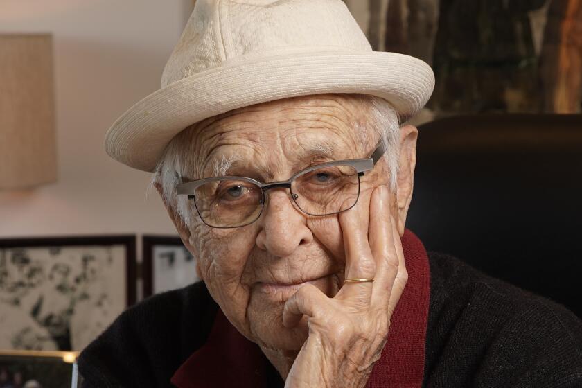 CULVER CITY, CALIF. - DECEMBER 11: Norman Lear poses for a portrait in his office at Act III on the Sony Pictures Studios lot on Wednesday, Dec. 11, 2019 in Culver City, Calif. (Kent Nishimura / Los Angeles Times)