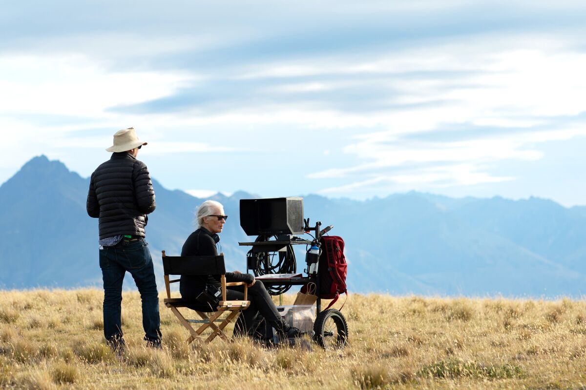 Writer-producer-director Jane Campion on the set of “The Power of the Dog.”