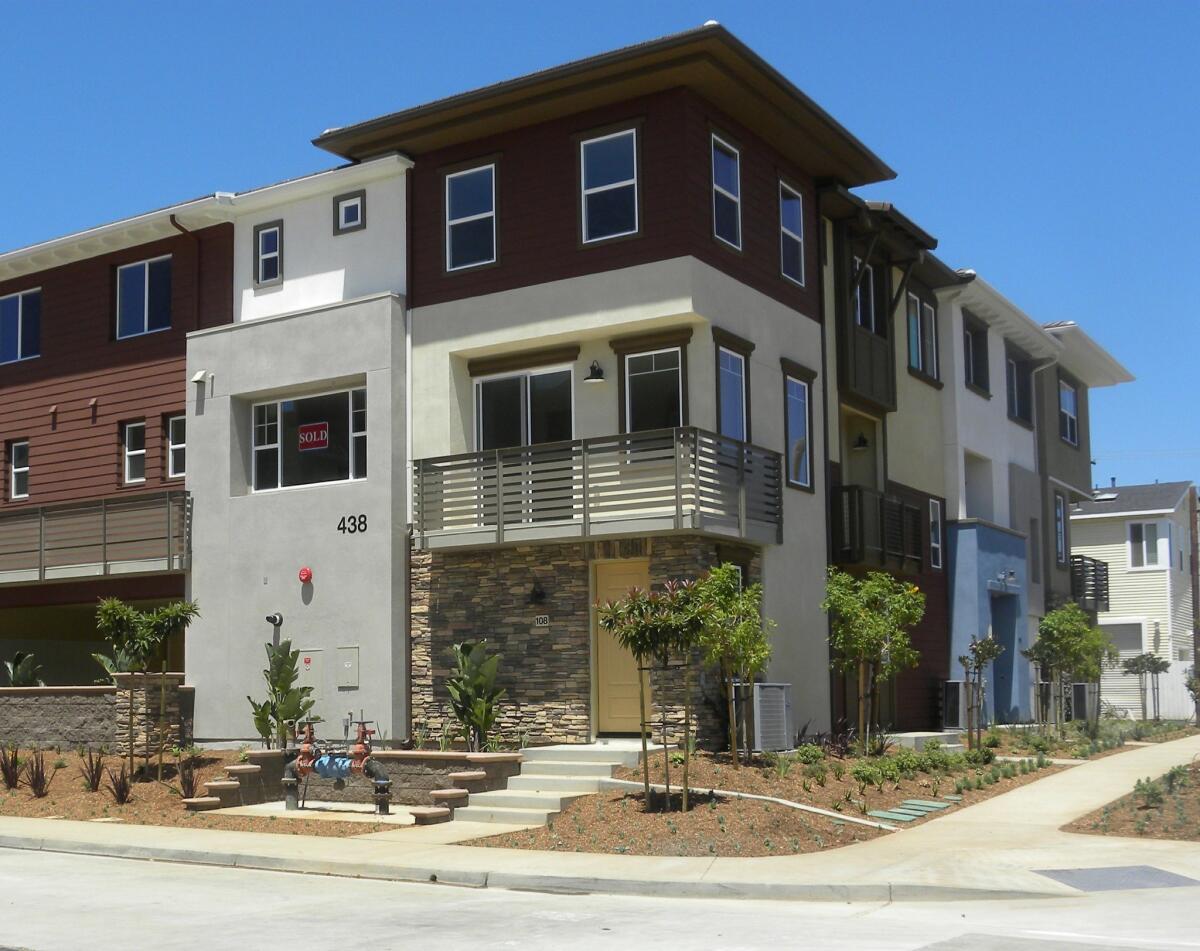 Cleveland Street 8 is a small townhome project in Oceanside, where the developer is planning two other similar infill projects. — Hallmark Communities