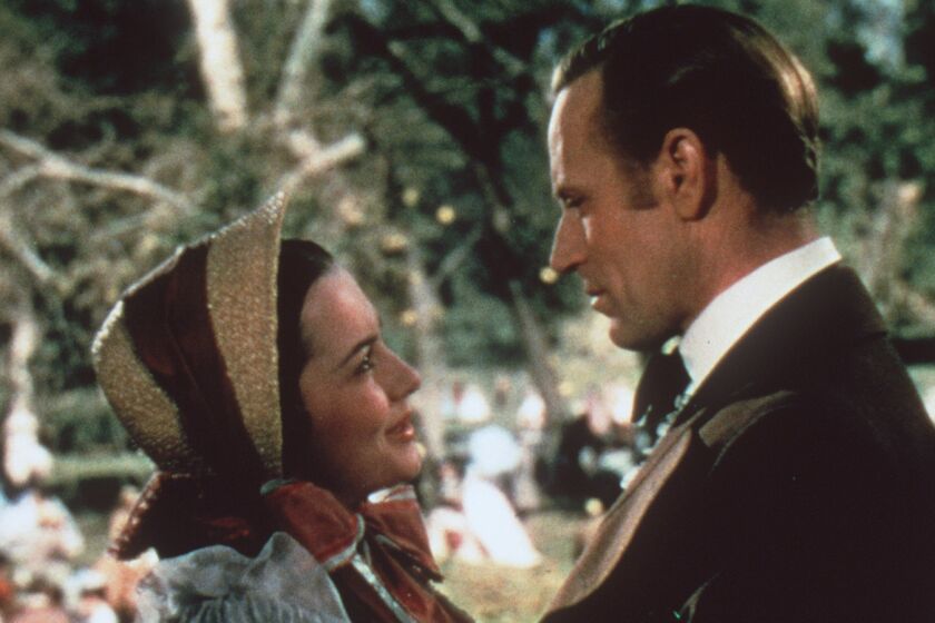 Olivia de Havilland, with Leslie Howard, in the 1939 epic "Gone With the Wind," which earned her an Academy Award nomination for supporting actress. The film won several Oscars, including best picture.