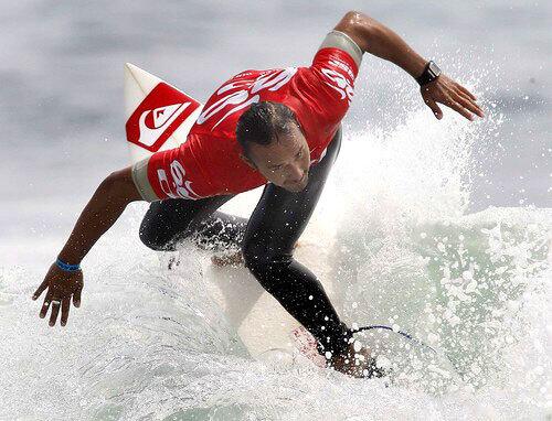 Fredrick Patacchia Jr. cuts back on a wave on his way to winning the Nike 6.0 Lowers Pro event Saturday at Lower Trestles in San Clemente.