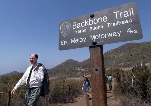 Segment by segment, the Backbone Trail grew, including this portion dedicated in 2002. Rep. Brad Sherman showed up for the dedication.