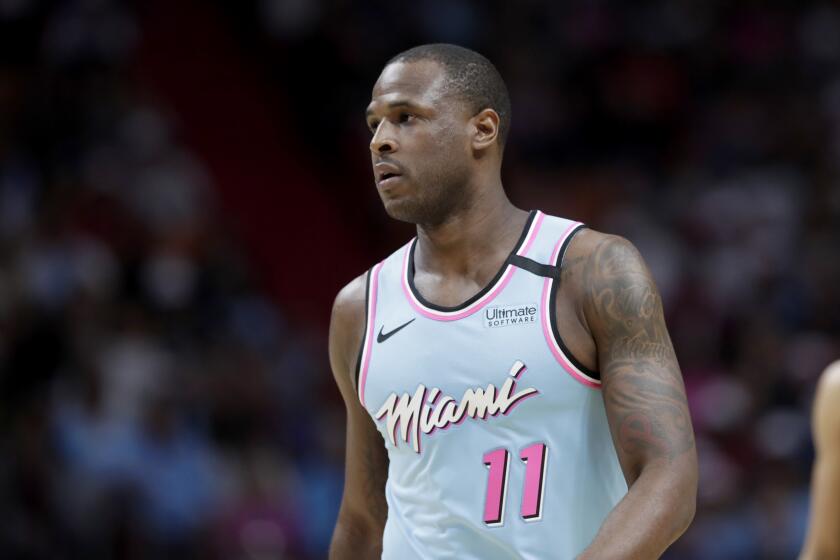 Miami Heat guard Dion Waiters (11) in action during the first half of an NBA basketball game against the Los Angeles Clippers, Friday, Jan. 24, 2020, in Miami. The Clippers won 122-117. (AP Photo/Lynne Sladky)