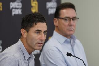 San Diego, CA - October 25: Padres President of Baseball Operations and General Manager A.J. Preller and Manager Bob Melvin speak at a post season news conferences at Petco Park on Tuesday, Oct. 25, 2022 in San Diego, CA. (K.C. Alfred / The San Diego Union-Tribune)s