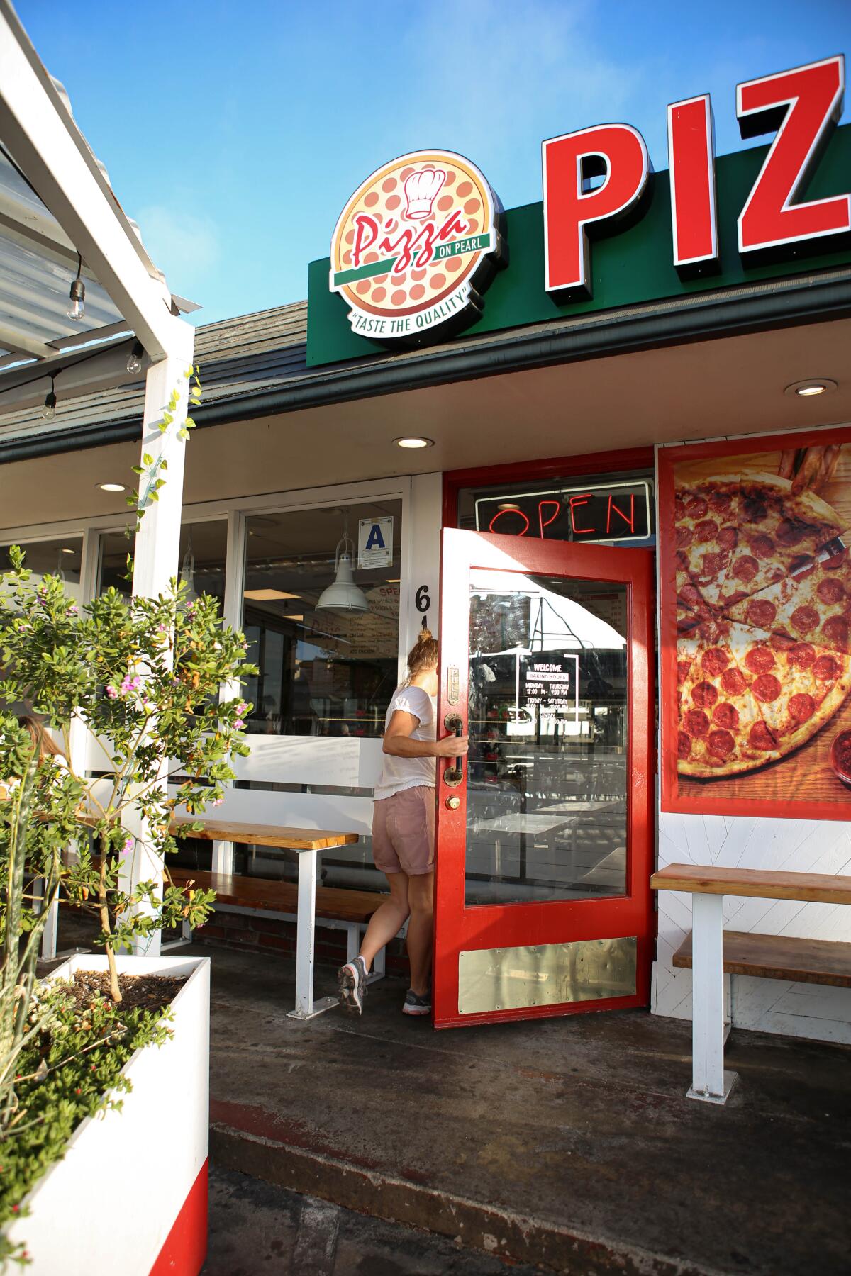 Pizza on Pearl returned earlier this year to 617 Pearl St. in La Jolla.